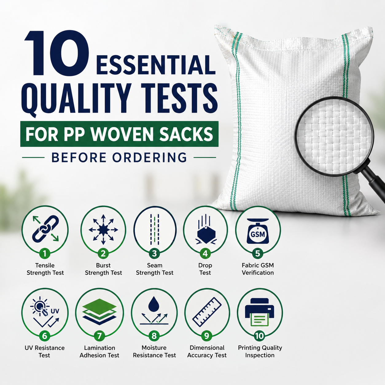 10 Essential Quality Tests for PP Woven Sacks Before Ordering