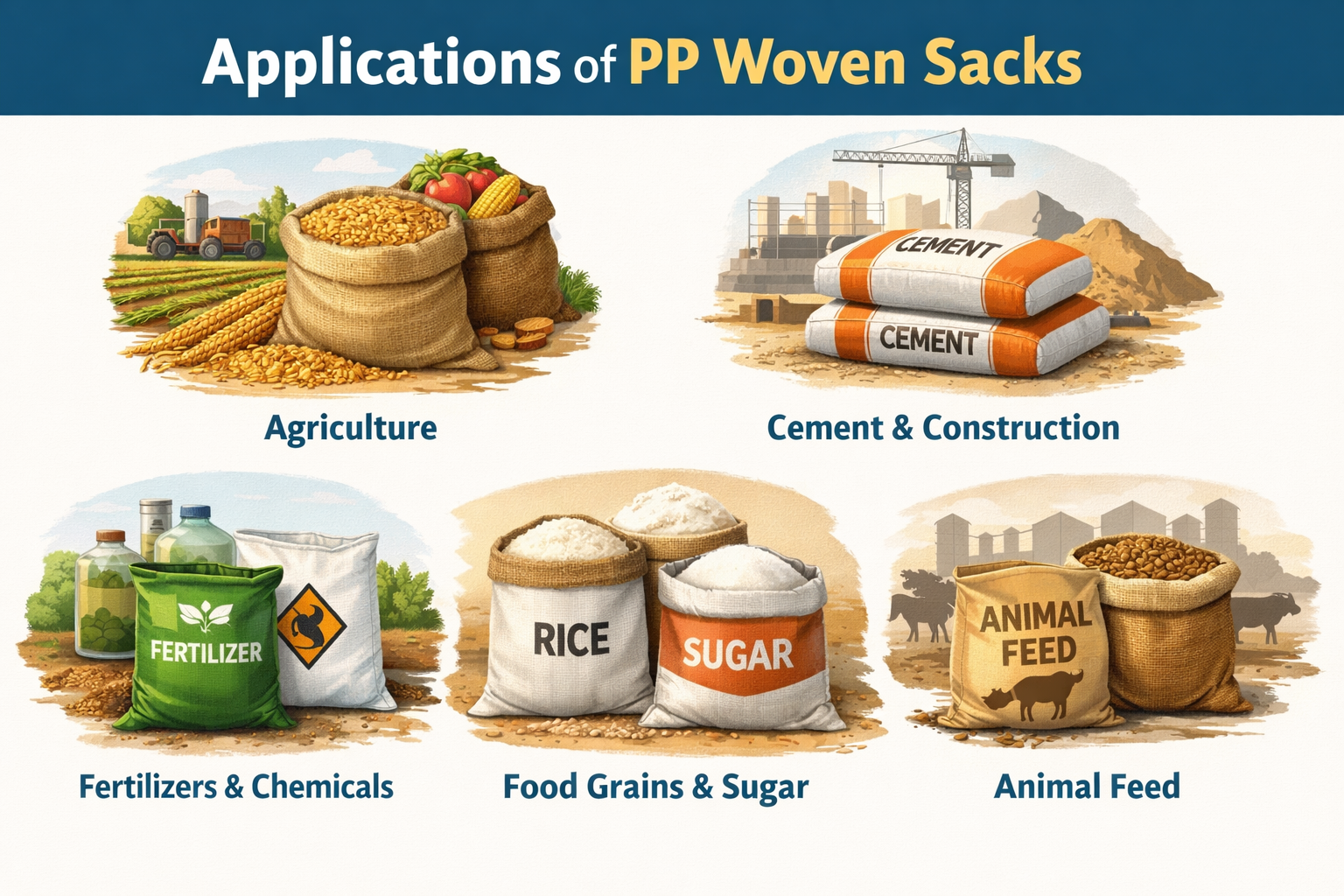 Applications of PP Woven Sacks Across Industries