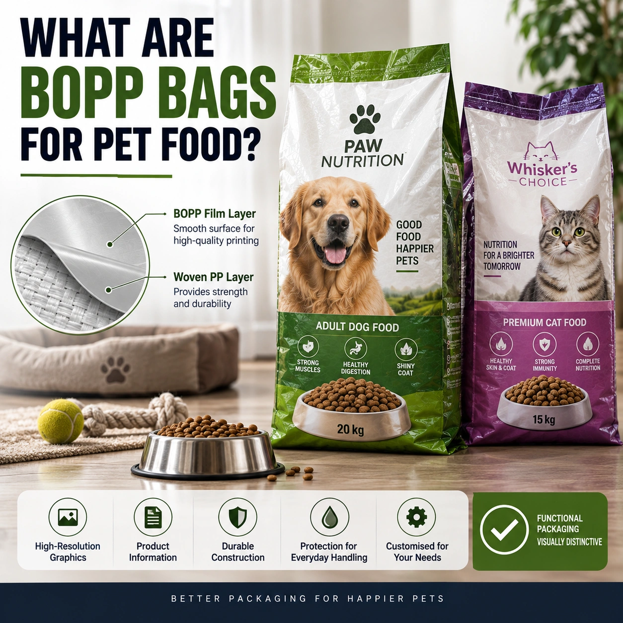 What Are BOPP Bags for Pet Foo