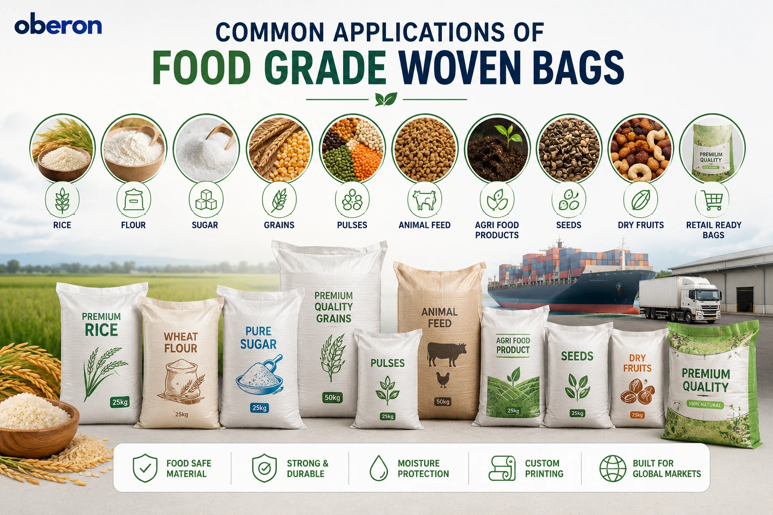 Common Applications of Food Grade Woven Bags