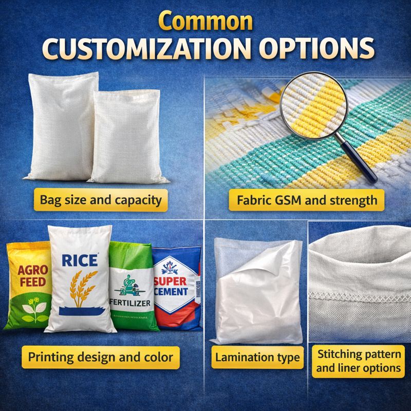 What Customization Options Are Available in PP Woven Bags