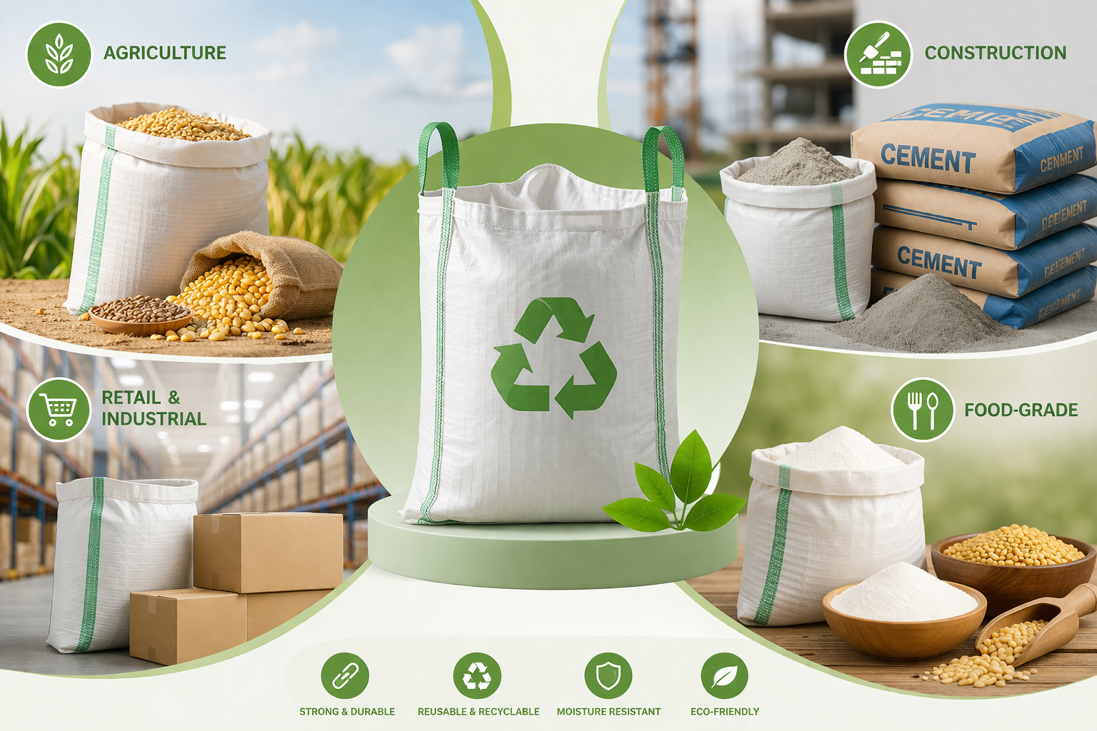 Applications of Eco-Friendly Woven Fabric Packaging