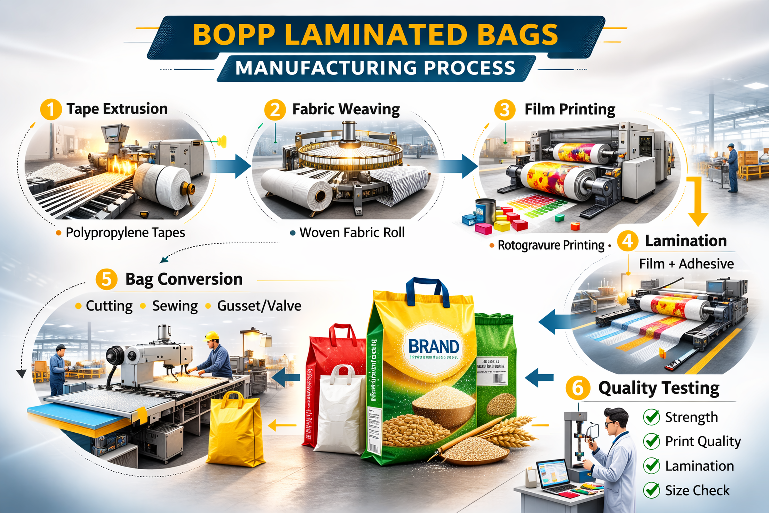 Manufacturing Process of BOPP Laminated Bags Explained