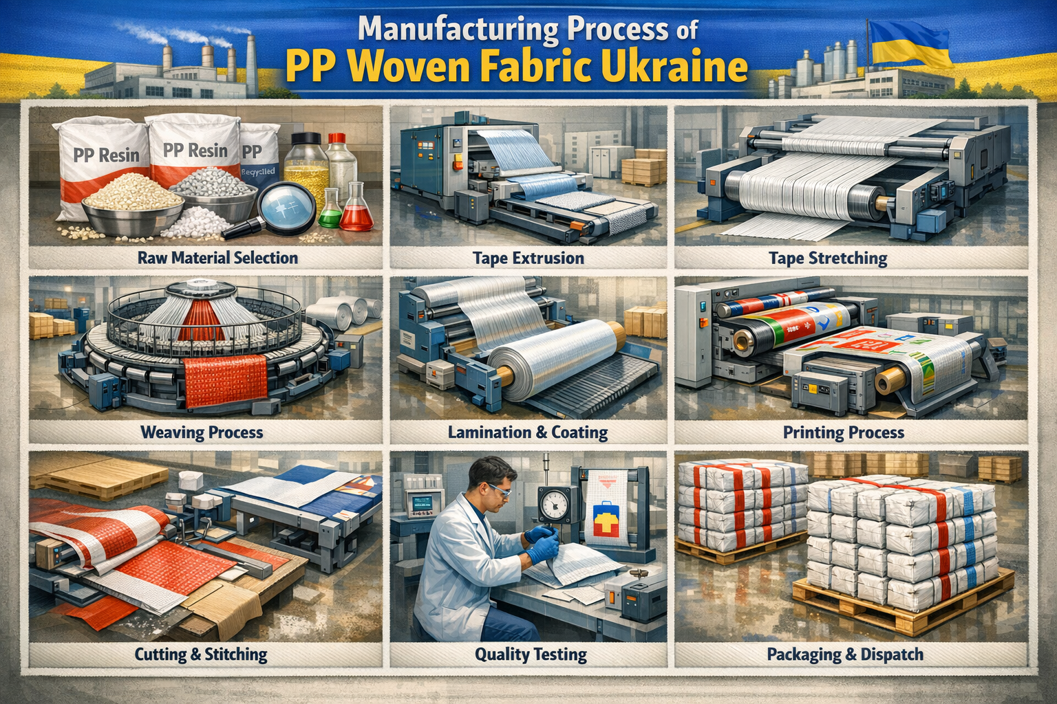 Manufacturing Process of PP Woven Fabric Ukraine