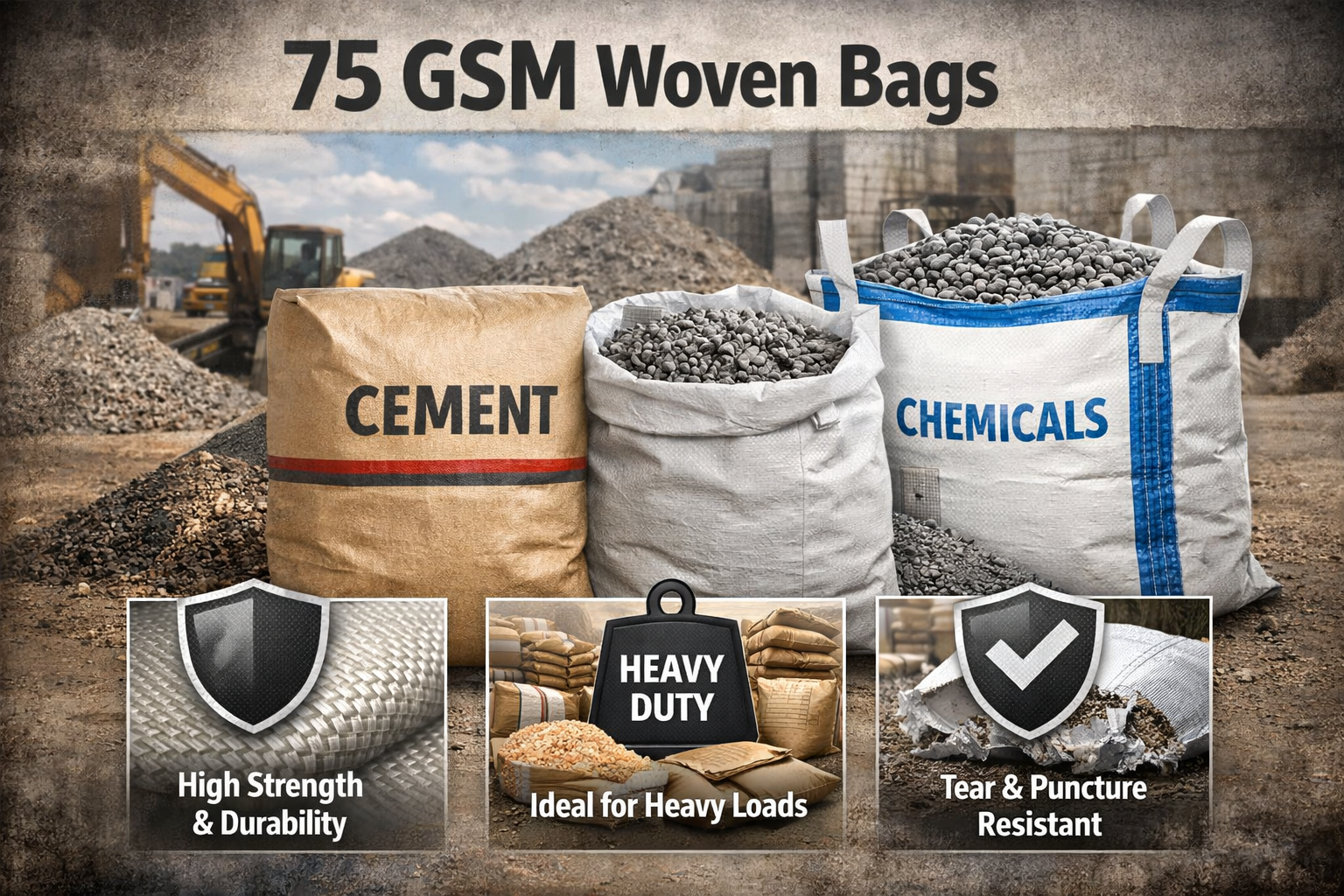 Overview of 75 GSM Woven Bags
