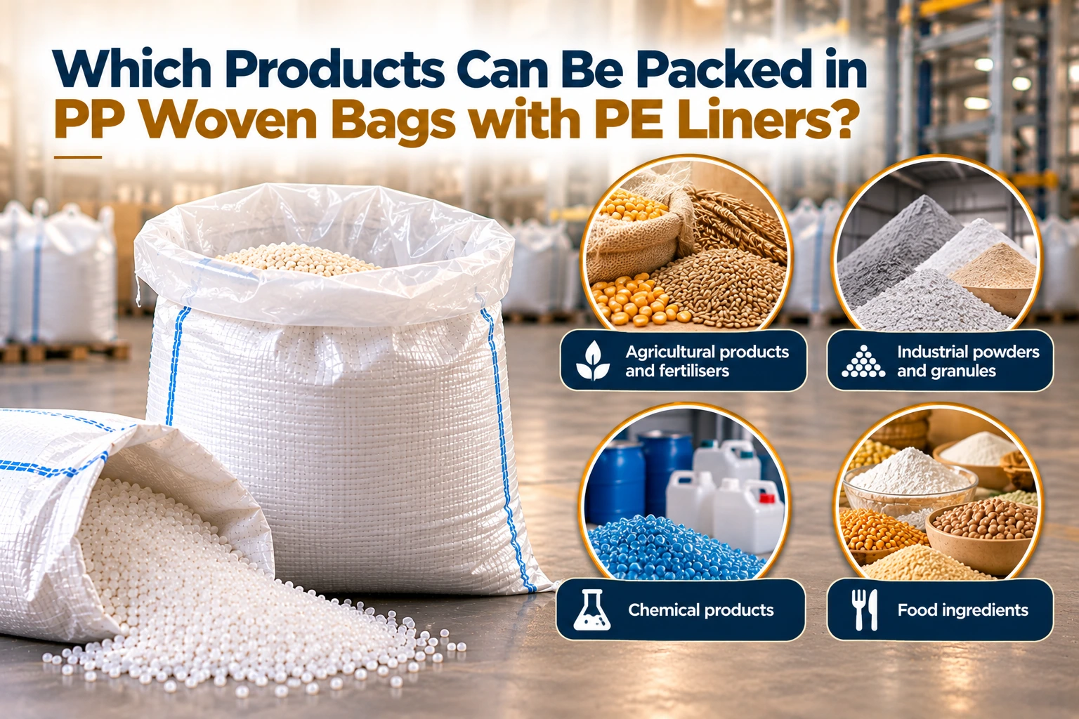PP Woven Bags with PE Liners