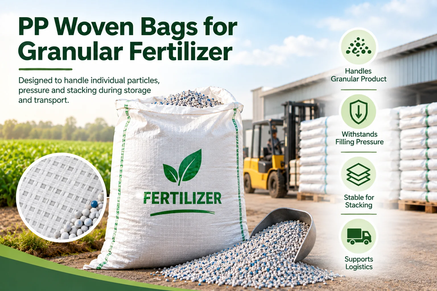 PP Woven Bags for Granular Fertilizer