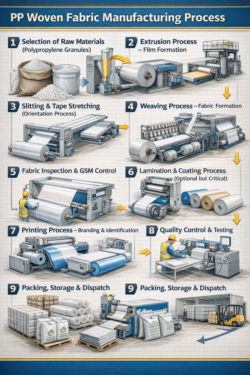 PP Woven Fabric Manufacturing Process
