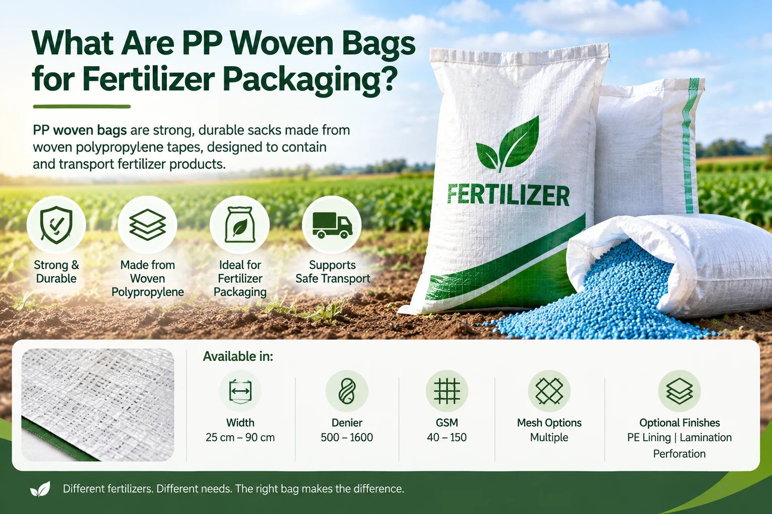 PP Woven Bags for Fertilizer Packaging
