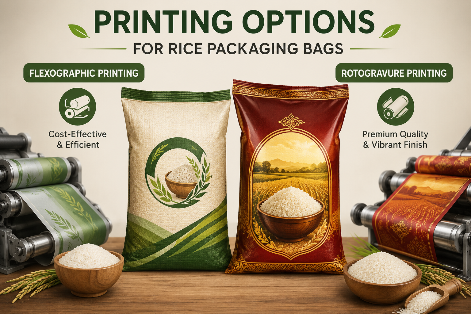 Printing Options for Rice Packaging Bags