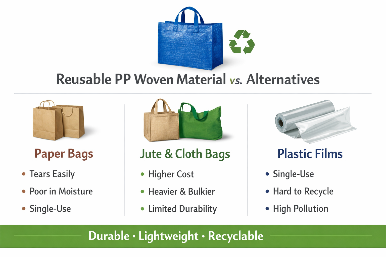 Reusable PP Woven Material vs Alternatives