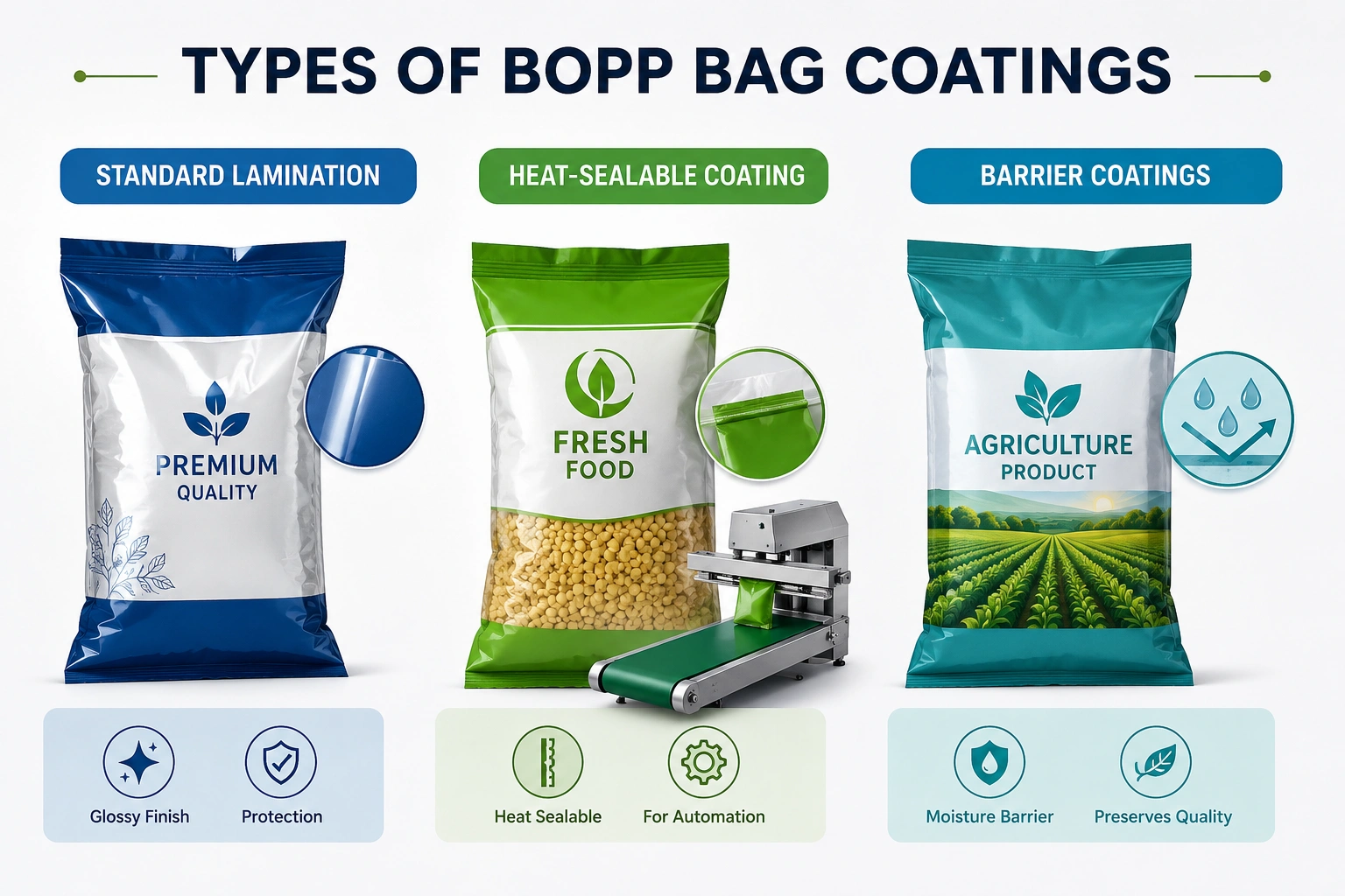 Types of BOPP Bag Coatings