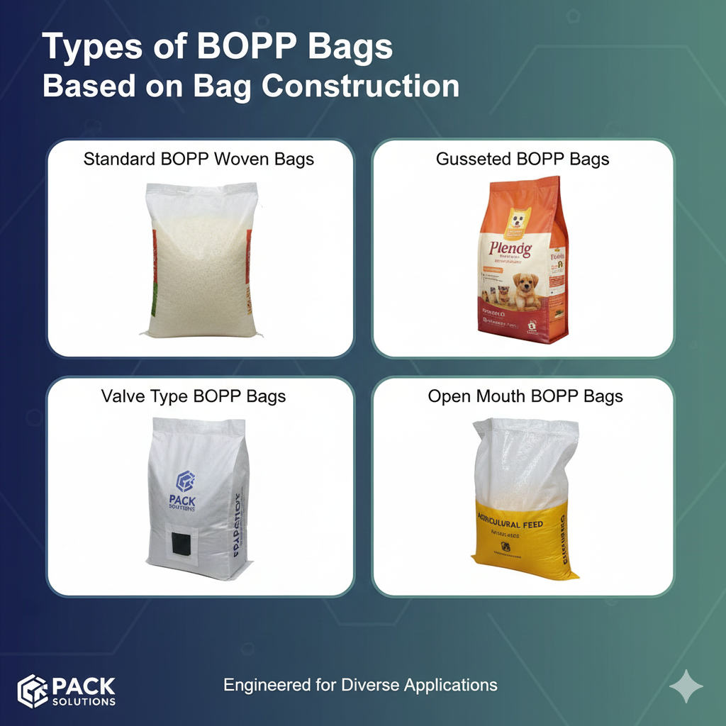 Types of BOPP Bags Based on Bag Construction