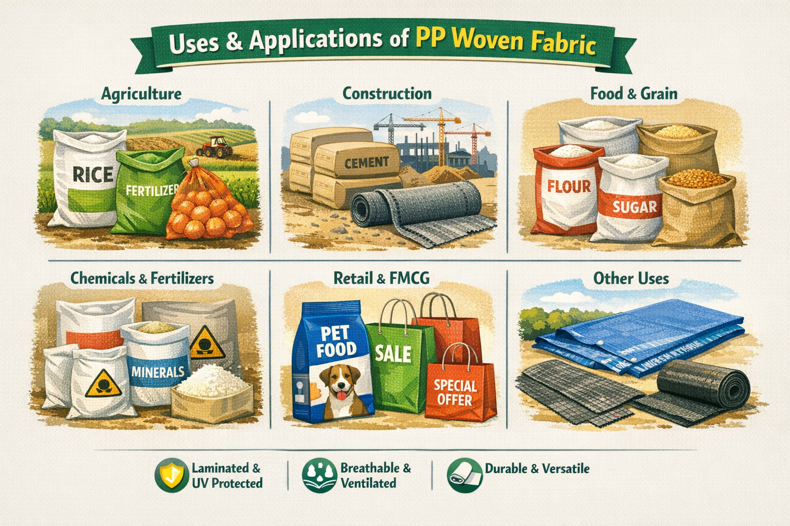 Uses and Industry Applications of PP Woven Fabric