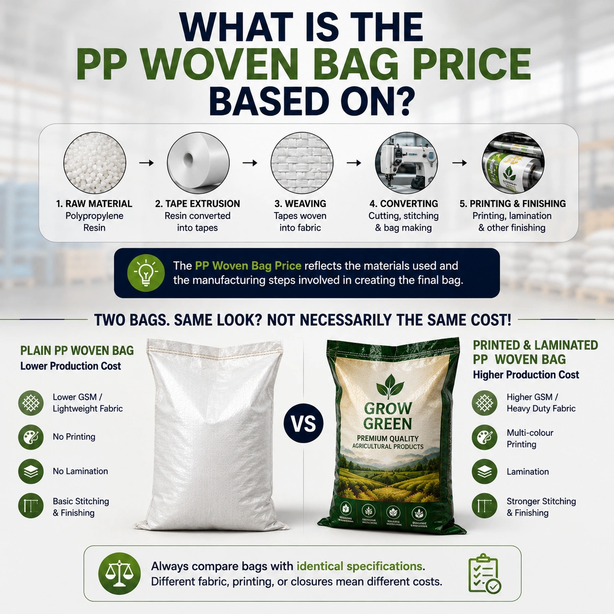 What Is the PP Woven Bag Price Based On